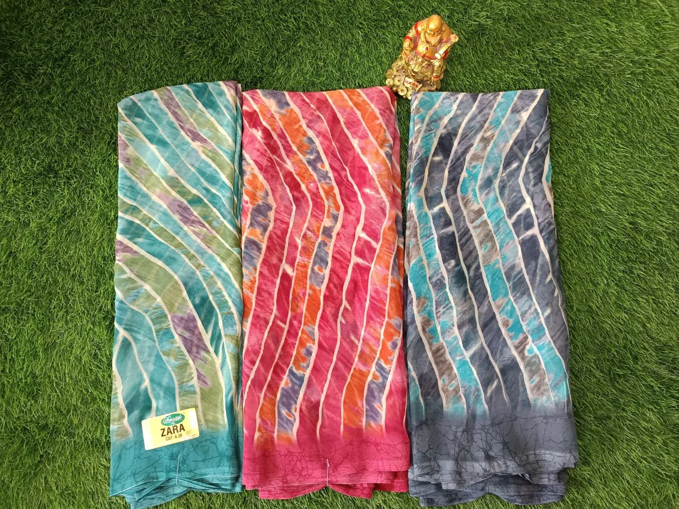 Zara Leheriya Pattern Combo Sarees