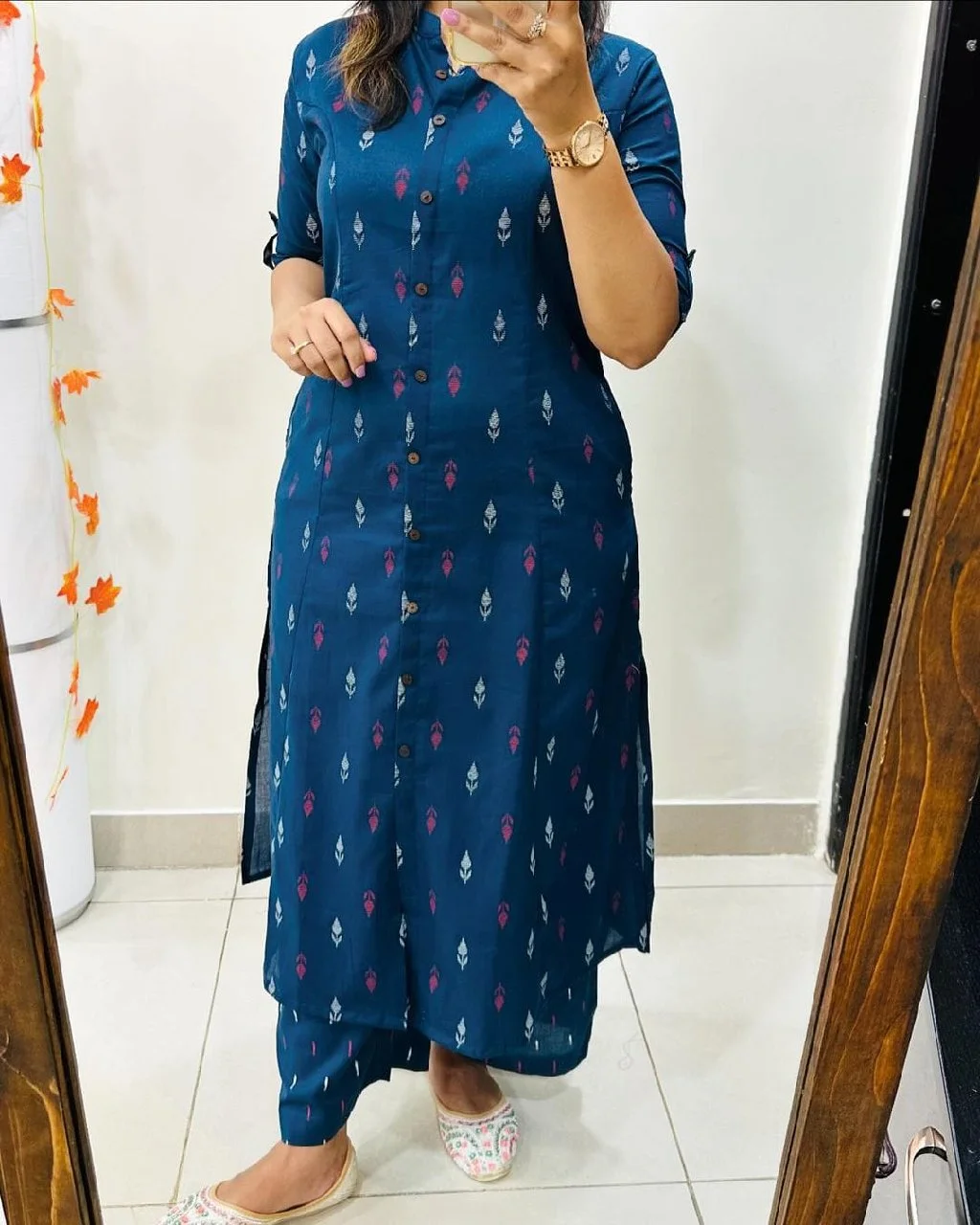 Printed Cotton Kurta Pant Set thumbnail 3