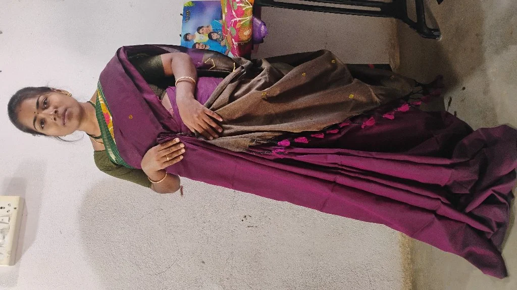 Magenta Kadhi  Cotton Saree