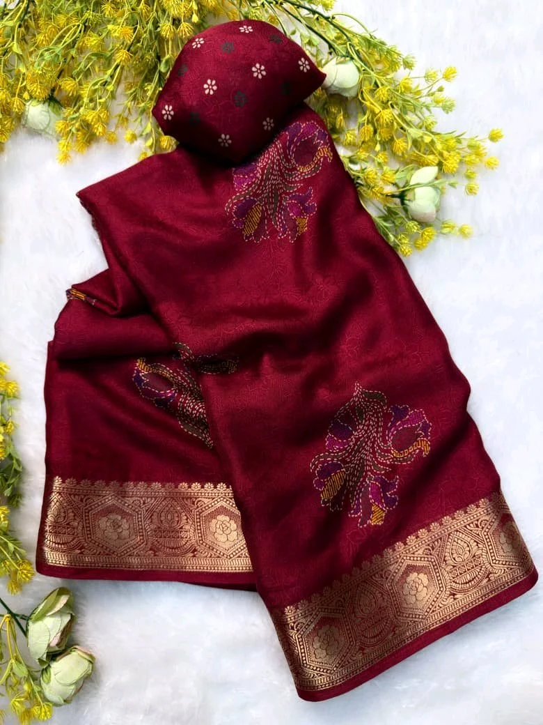 Ajrakh Designer Saree 3