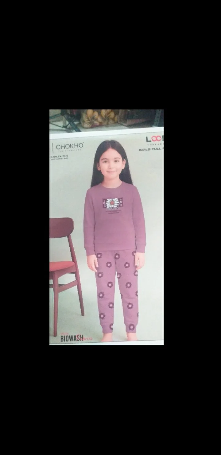 8-10 years Girls Purple Floral Nightwear Set