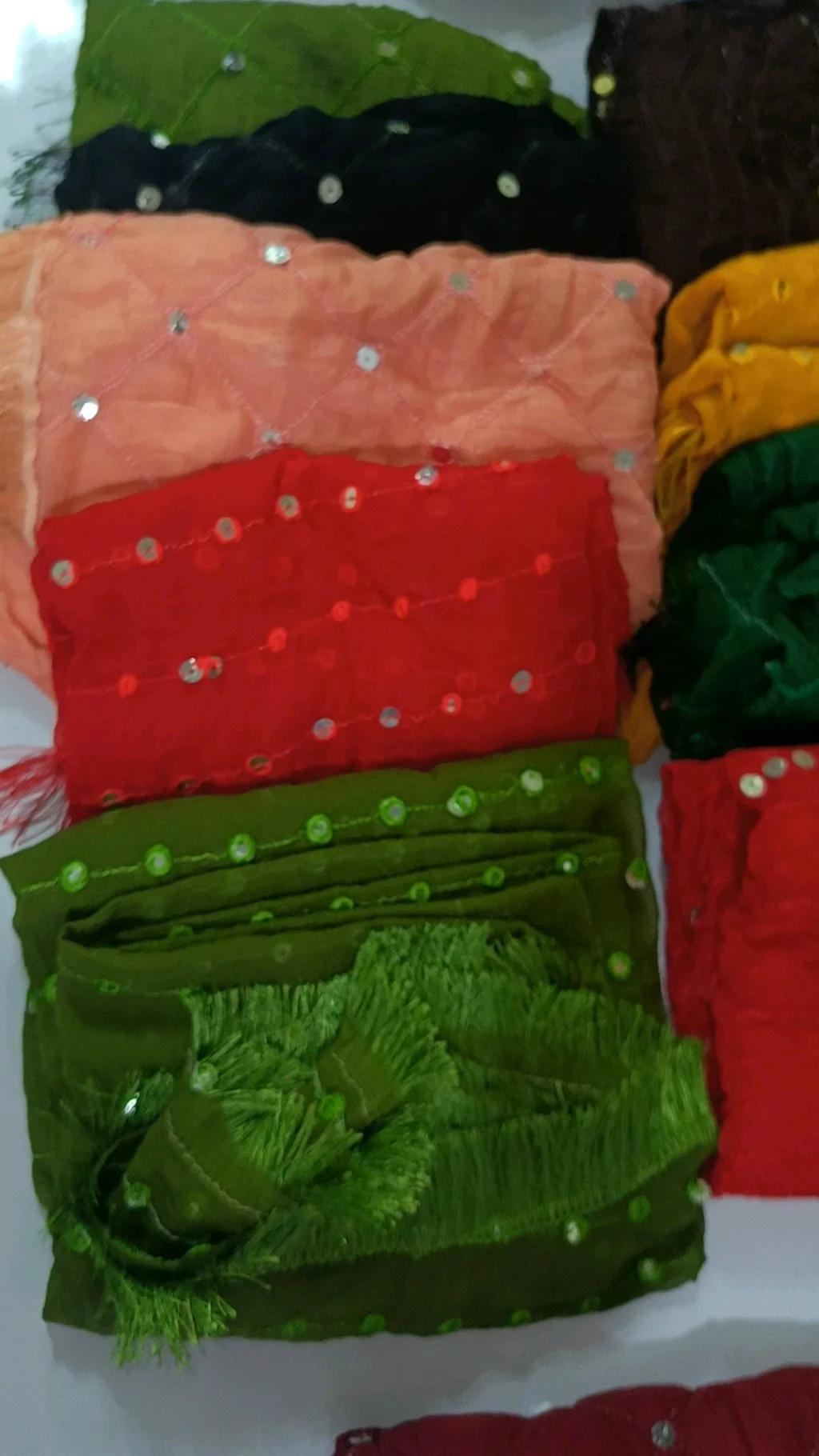 Colorful Sequin Work Dupatta Collection(single piece) 2.5 meters