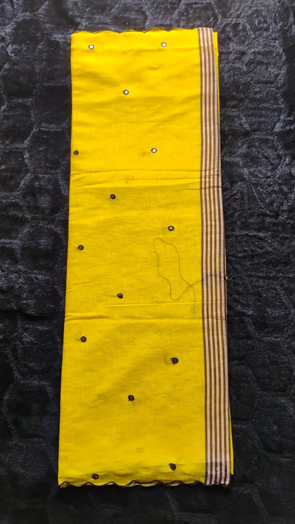 Lenin Cotton Yellow Mirror Work 2