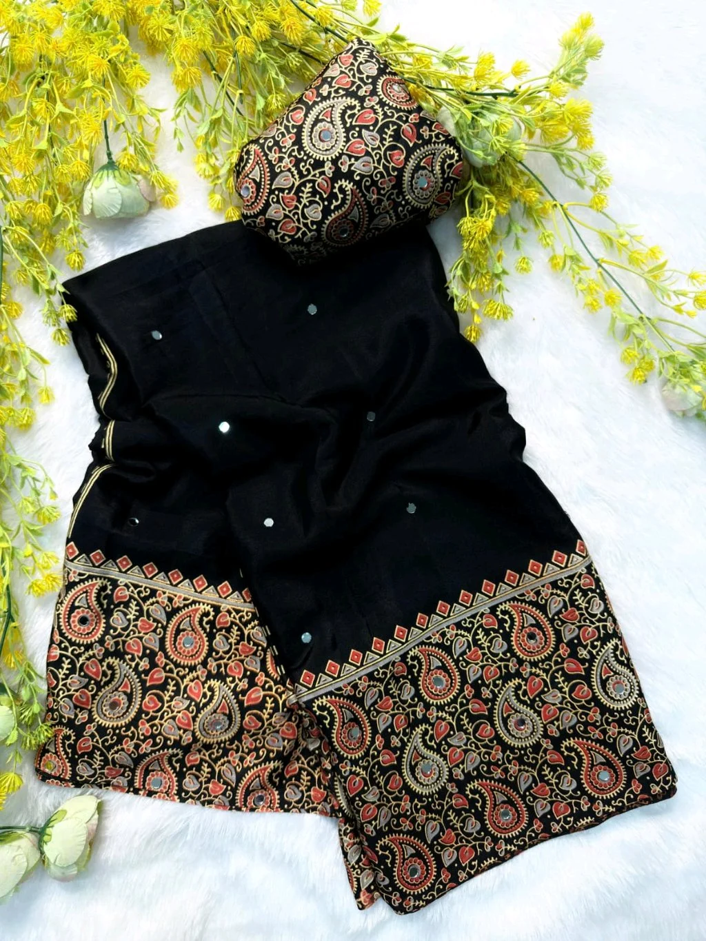 SOFT SATIN CREPE SILK SAREE 2