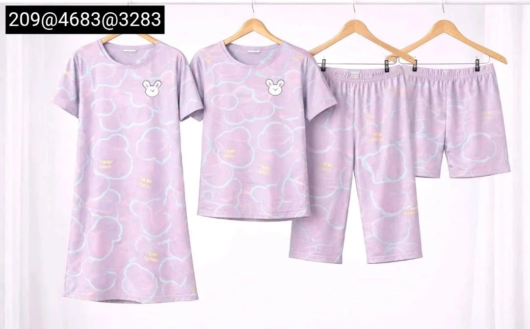 Womens Purple Cloud Print Nightwear Collection thumbnail 3