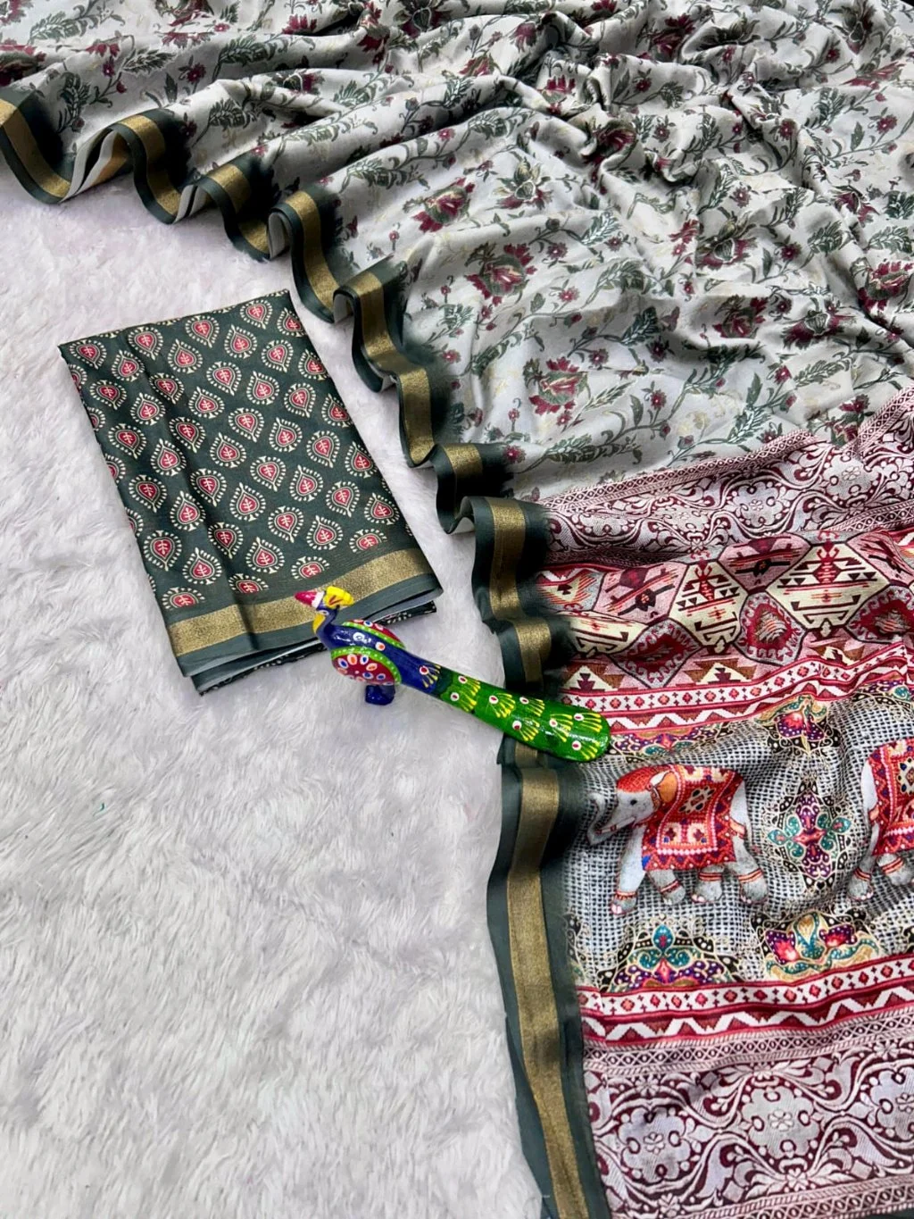 Mul Mul Cotton Digital Print Sarees thumbnail 9