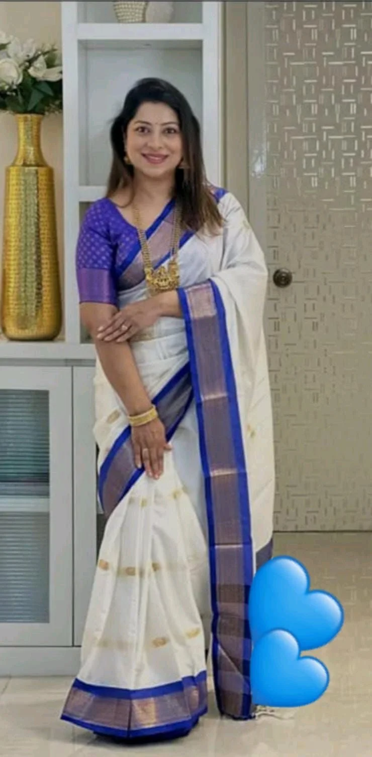 Cotton Silk Gold Boarder Saree 3