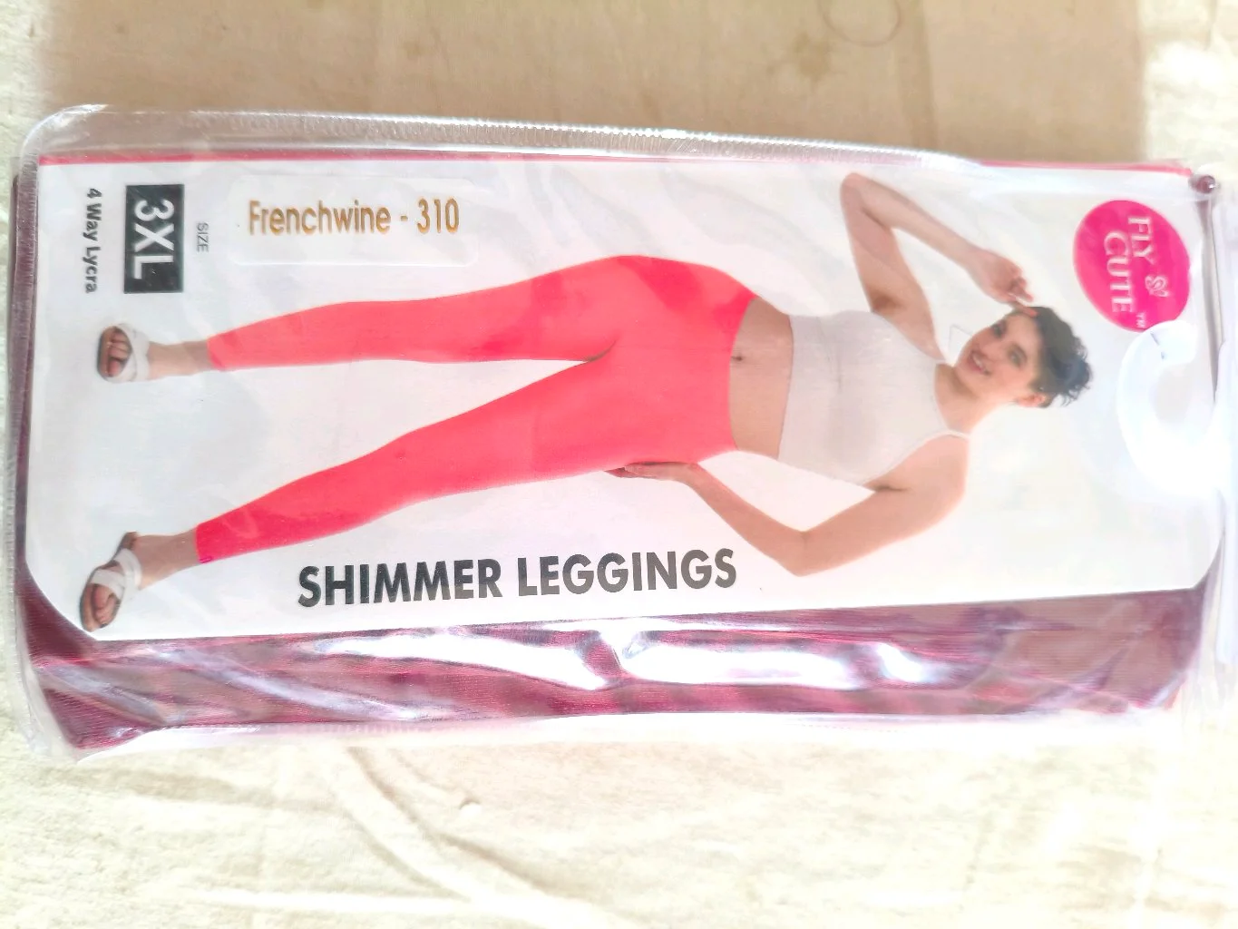 Fly Cute Frenchwine Shimmer Leggings 3XL