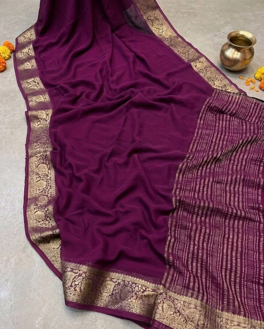 Pure Chiffon Saree 7