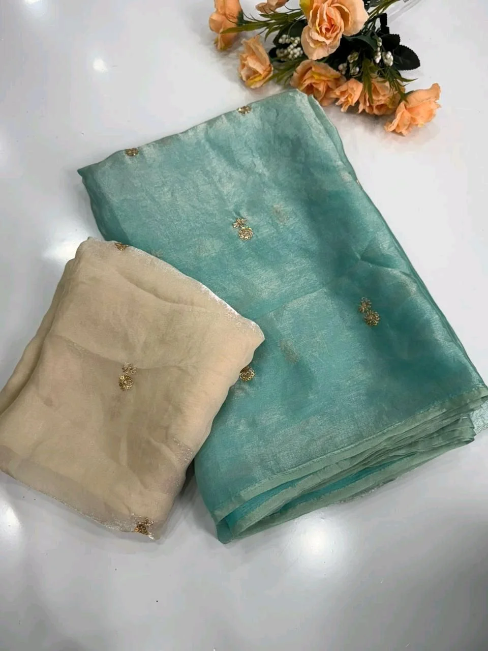Satin Duel Shade Sarees 5