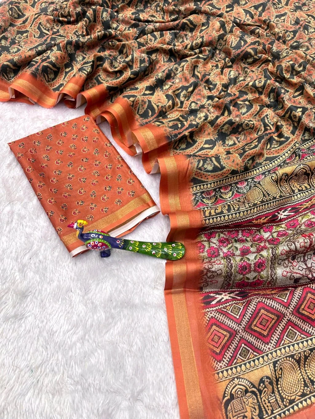 Mul Mul Cotton Digital Print Sarees thumbnail 5
