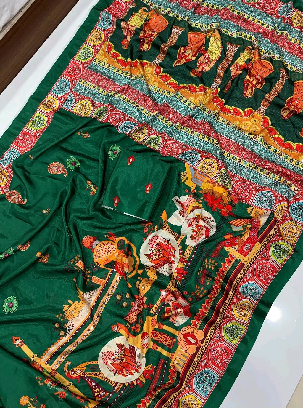 Heavy Chinon Saree 10