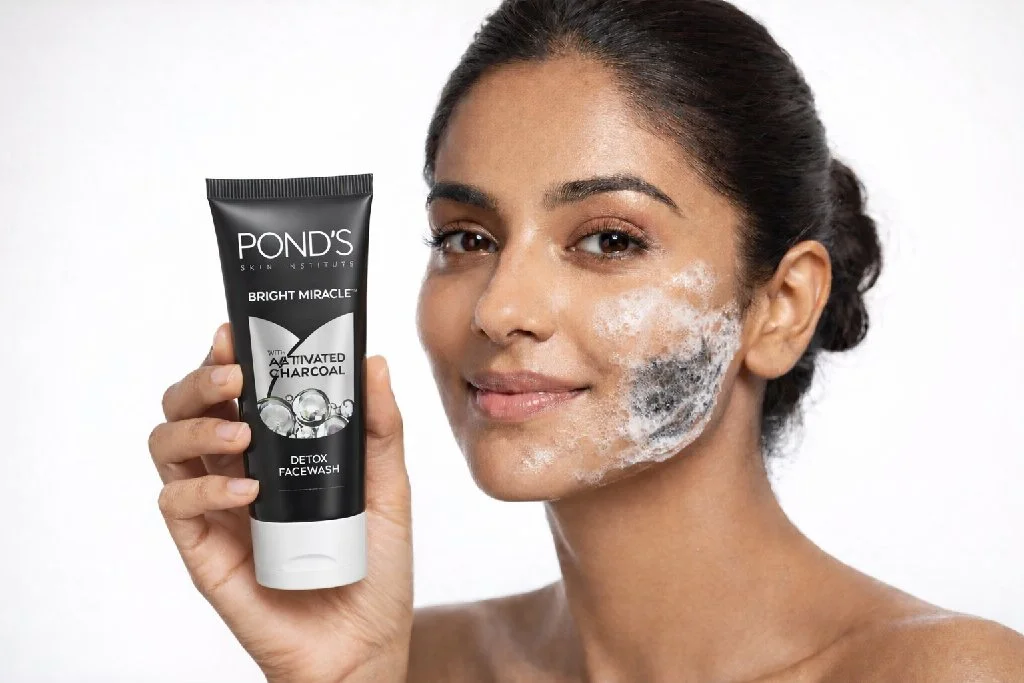 Ponds Bright Miracle Detox Facewash with Activated Charcoal. 15g thumbnail 3