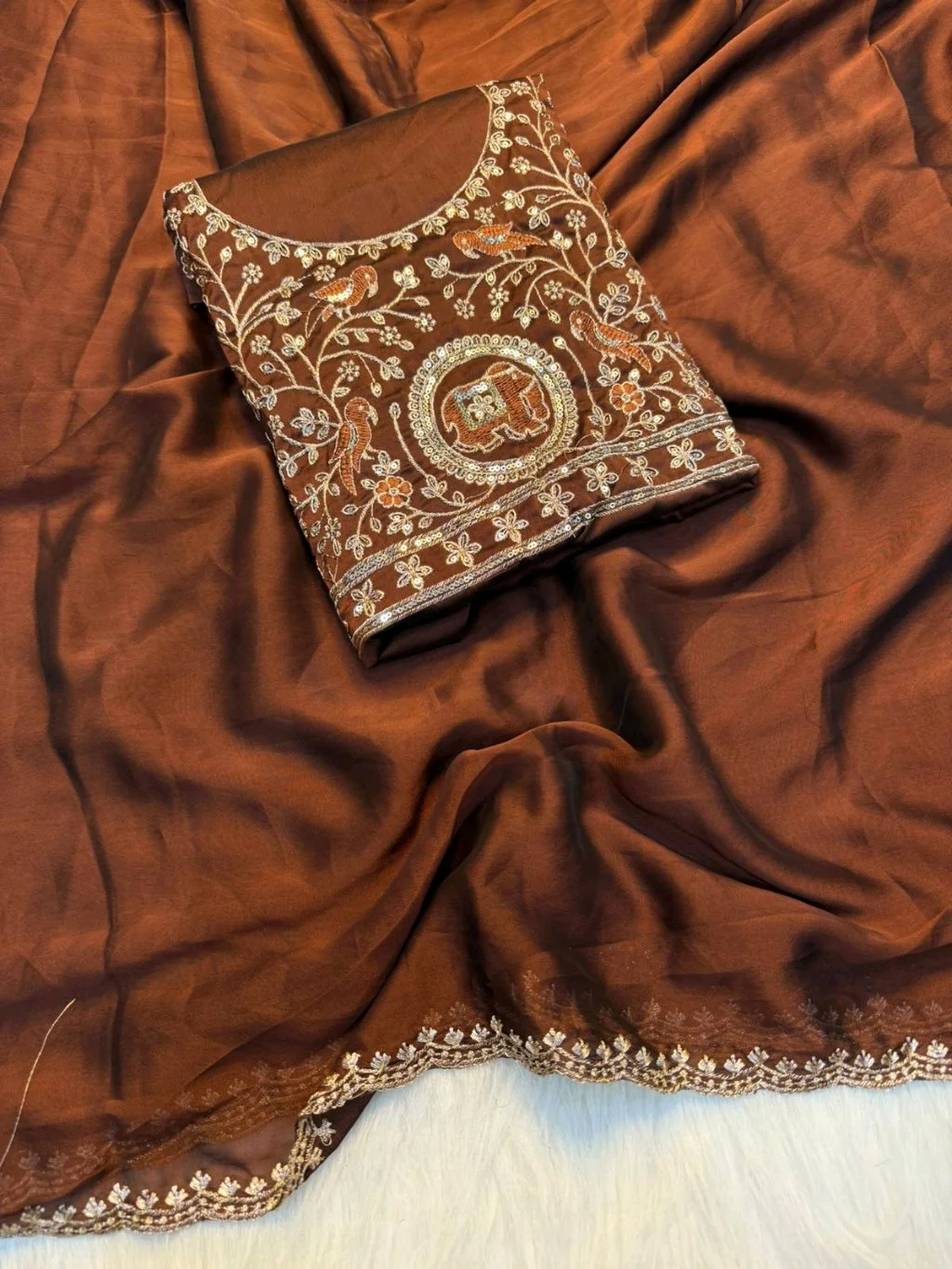 Soft Rangoli Silk Saree thumbnail 8
