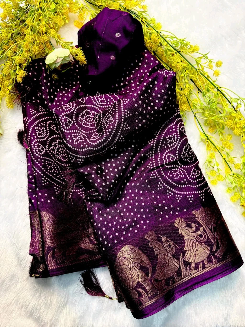 NEW DOLA CREPE CRUSHED SAREE 1