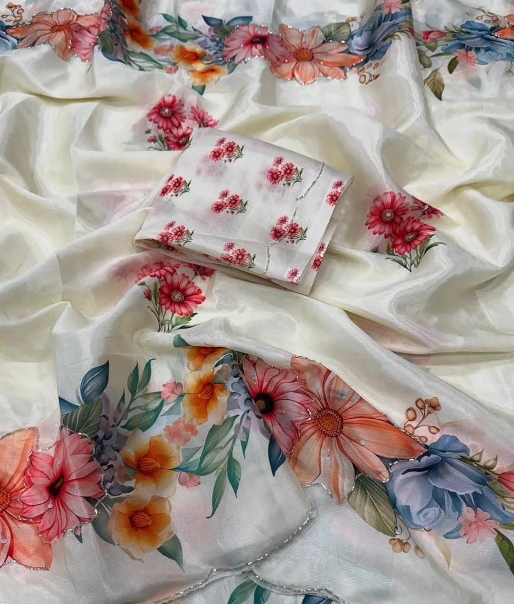 Soft Chiffon Silk Sarees thumbnail 1