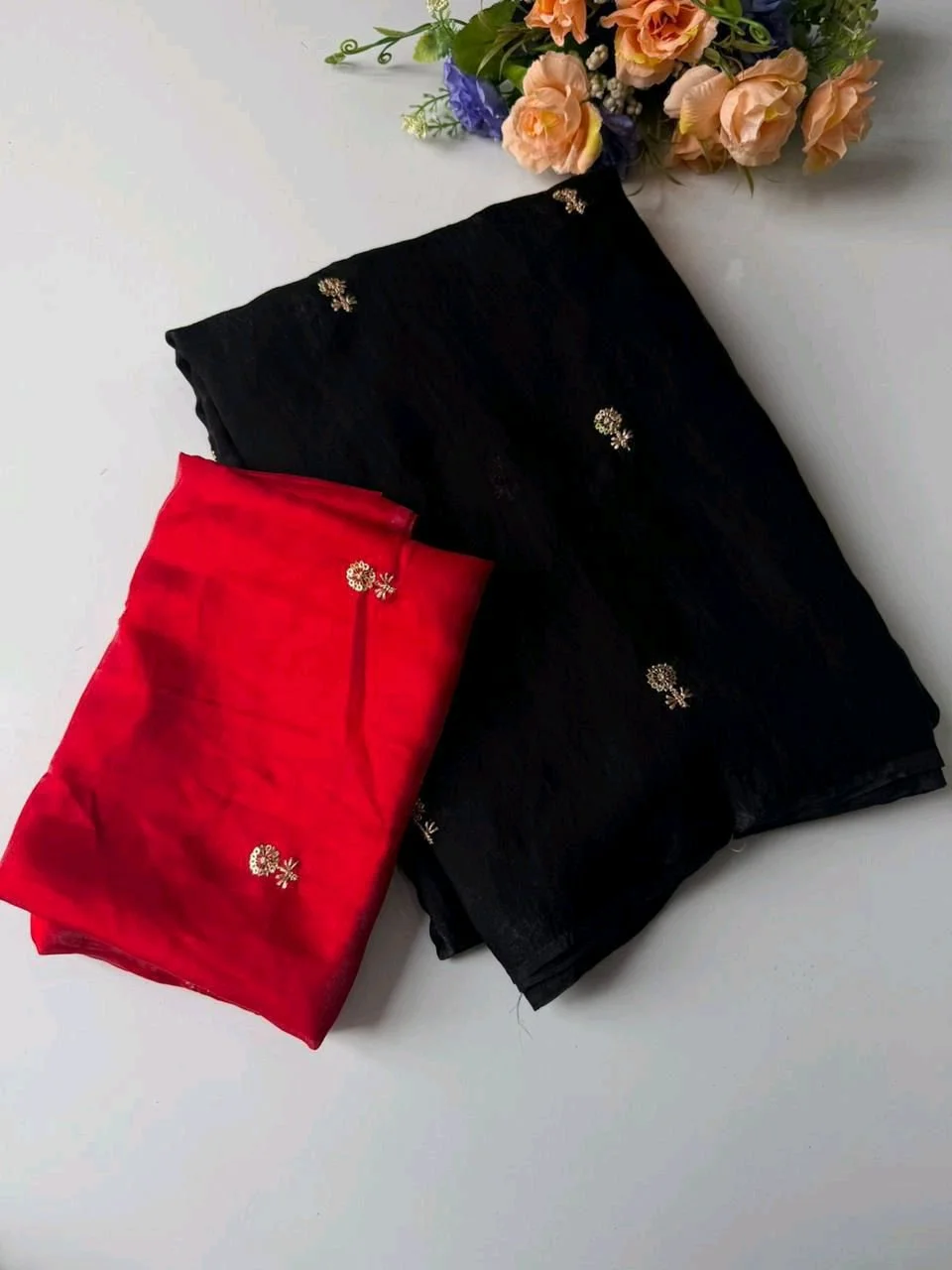 Satin Duel Shade Sarees 6