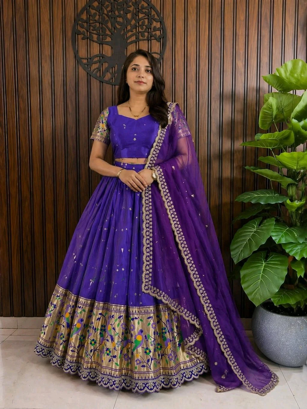 Embroidered Lehenga Choli Set with Dupatta thumbnail 1
