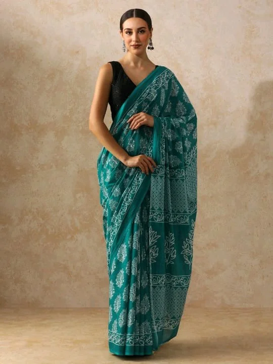 New updateBagru Block Print Cotton mulmul Sarees With Running Blouse Fabric:- Pure Mulmul (9280)Saree:-5.5m+ Blouse:- 1mPrice:- 700 thumbnail 3