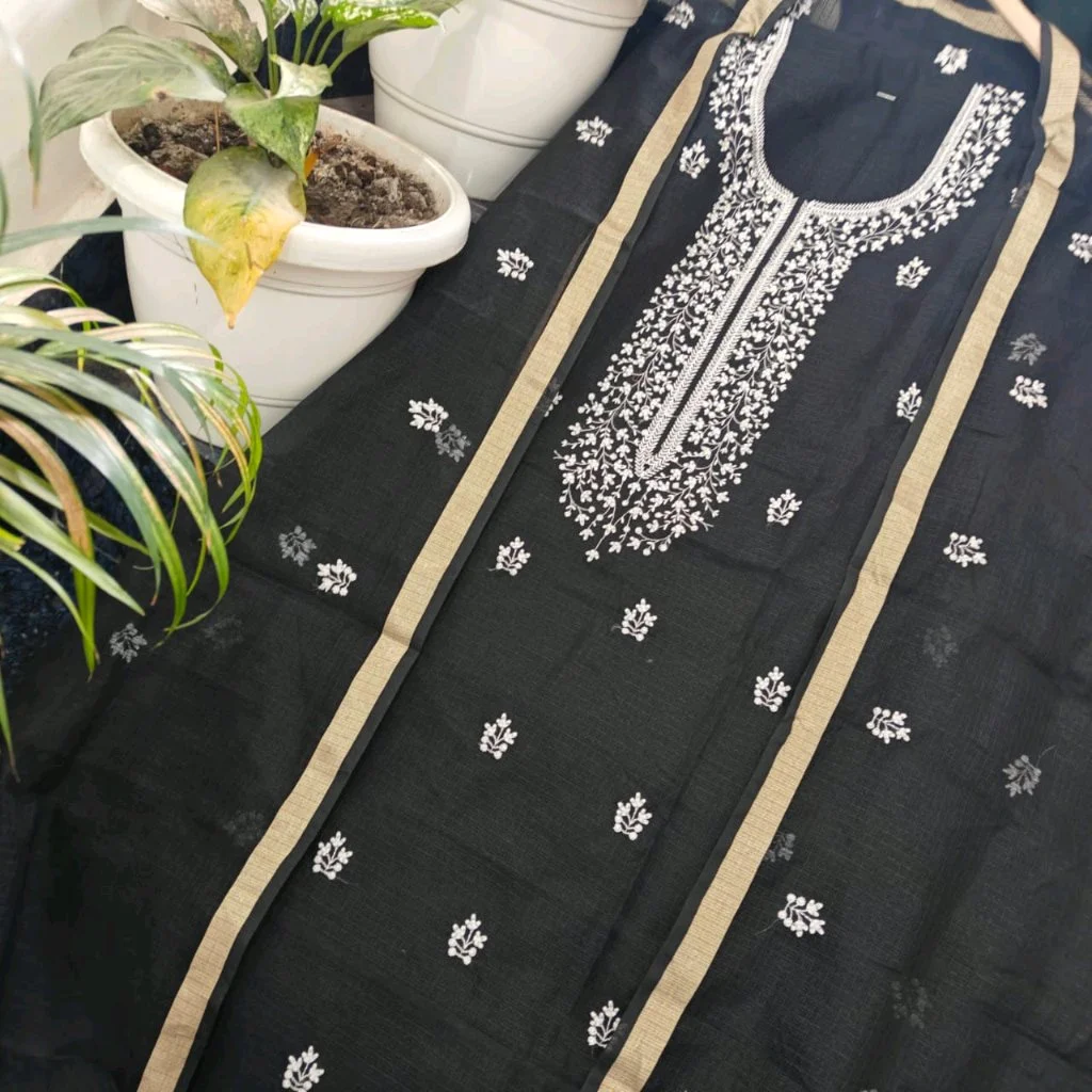 Kota Doria Cotton embroidery work Suits 9