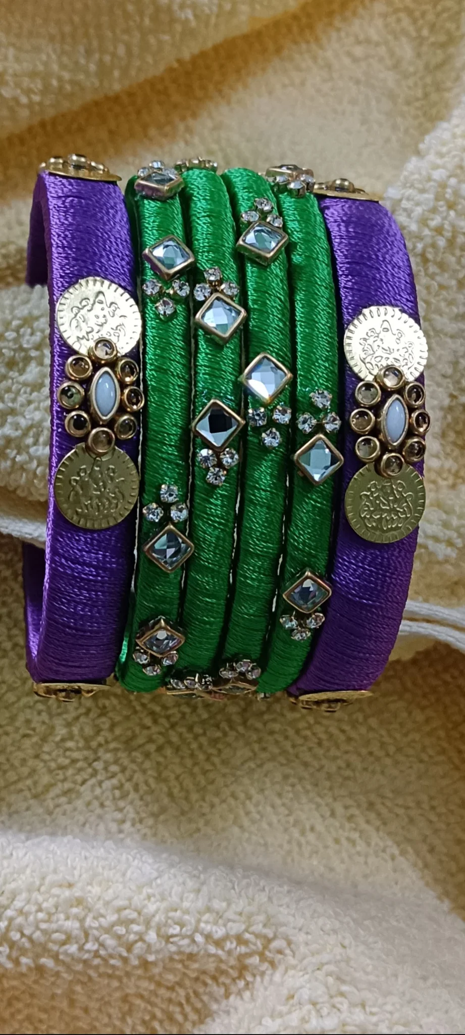Royal Kasu-Work Silk Thread Bangles thumbnail 2