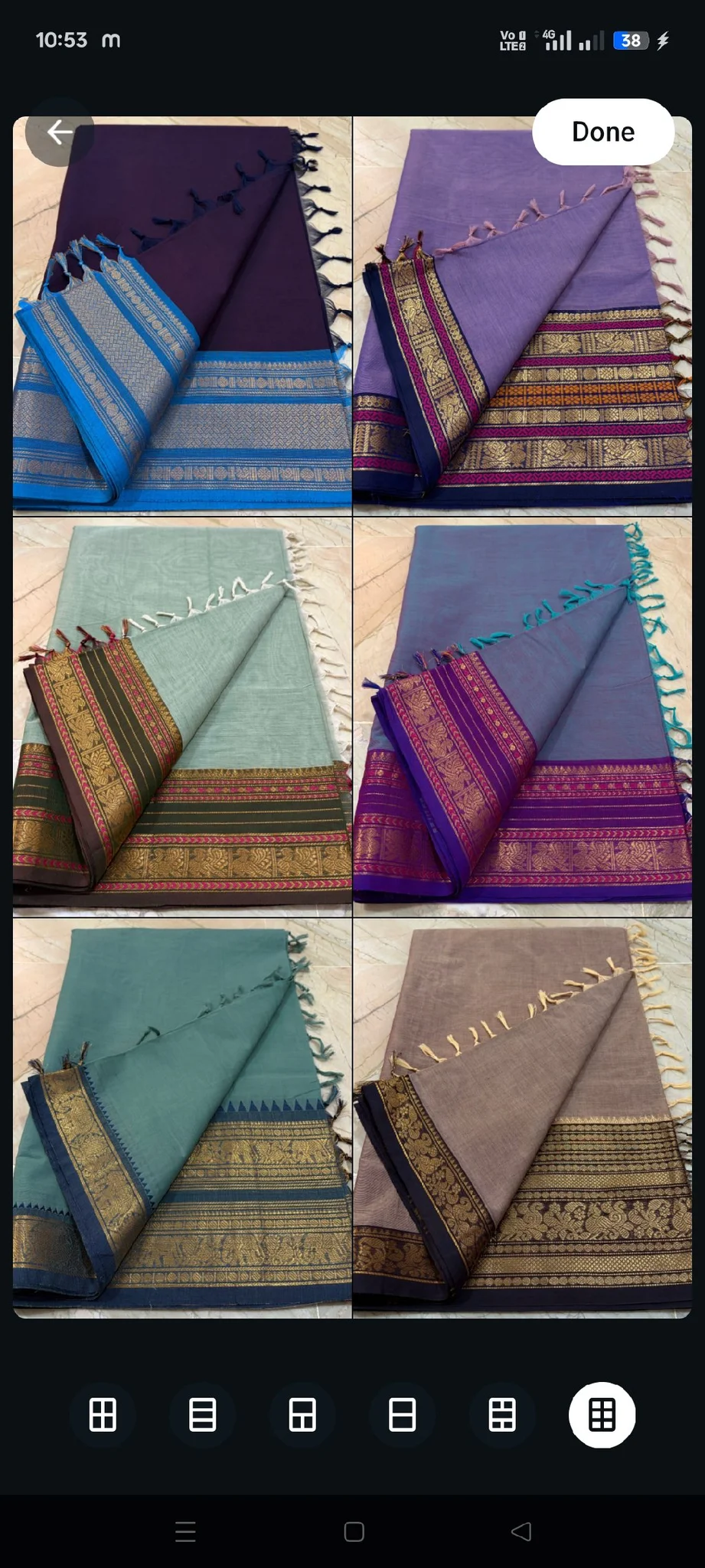 Handloom Cotton Saree with Zari Border thumbnail 4