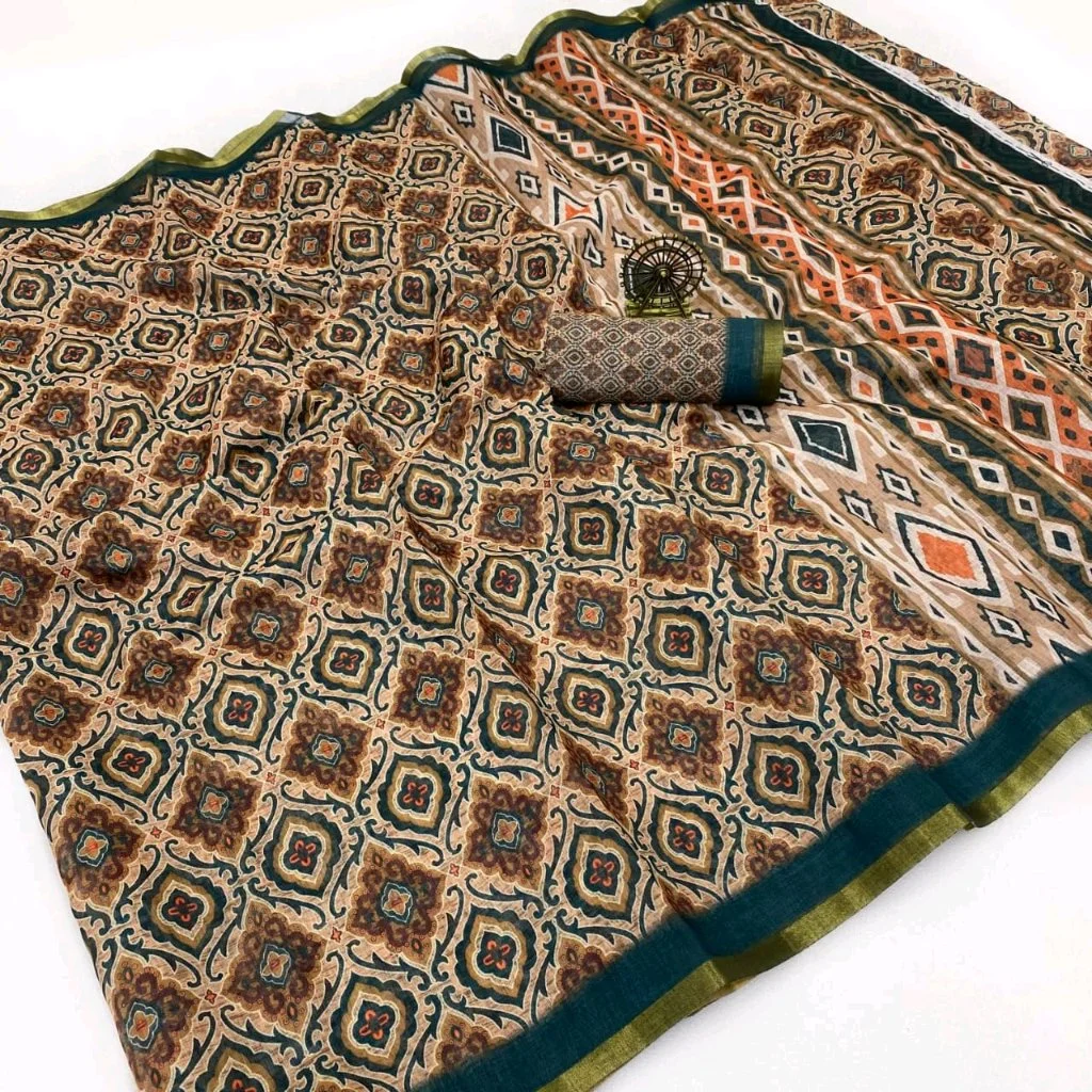 Sift Lenin Cotton Blend Saree thumbnail 1