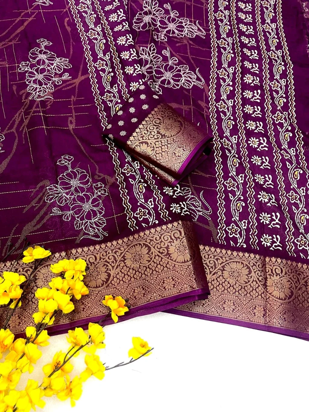 Ajrakh Designer Saree thumbnail 9