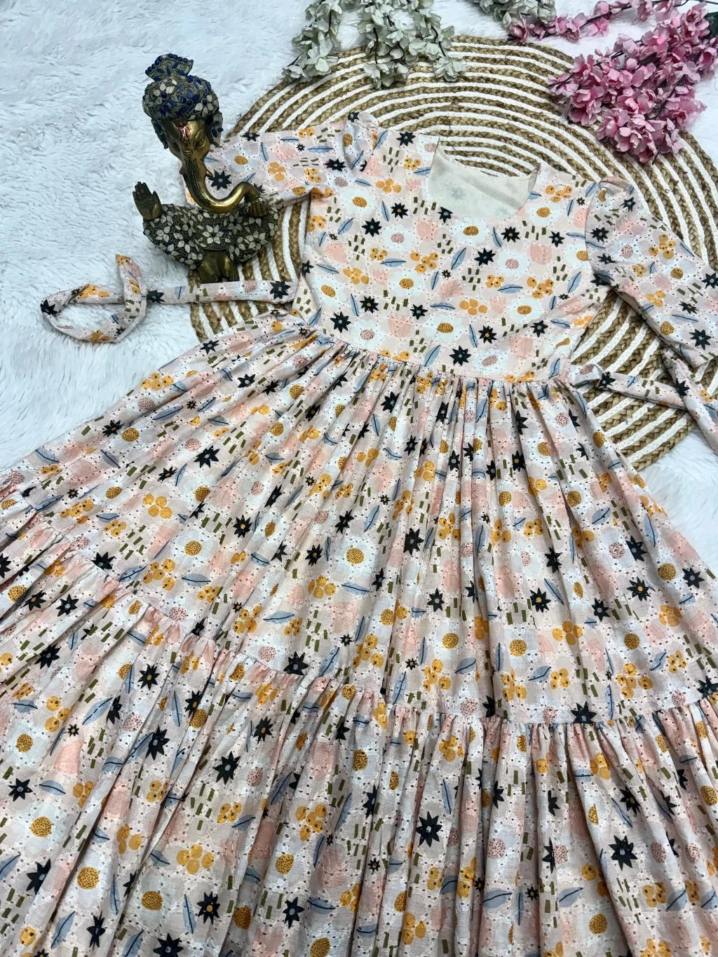Floral Tiered Maxi Dress with Puff Sleeves 6