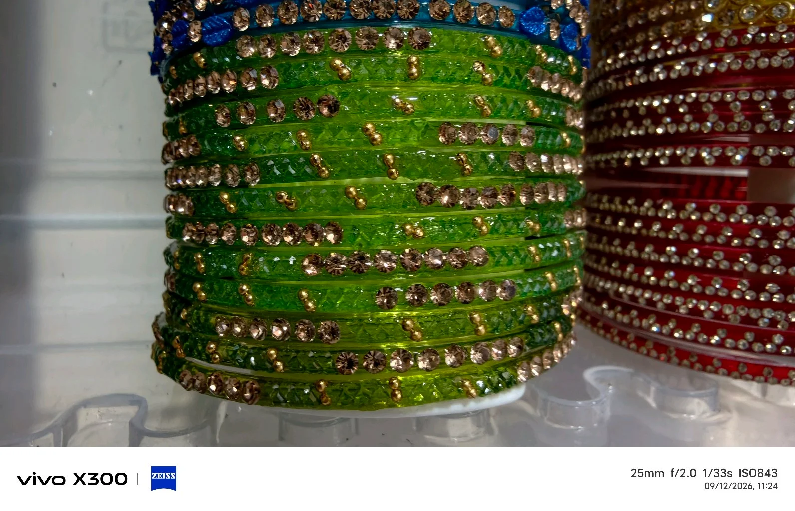 Maroon Stone Studded Bangles Set 2