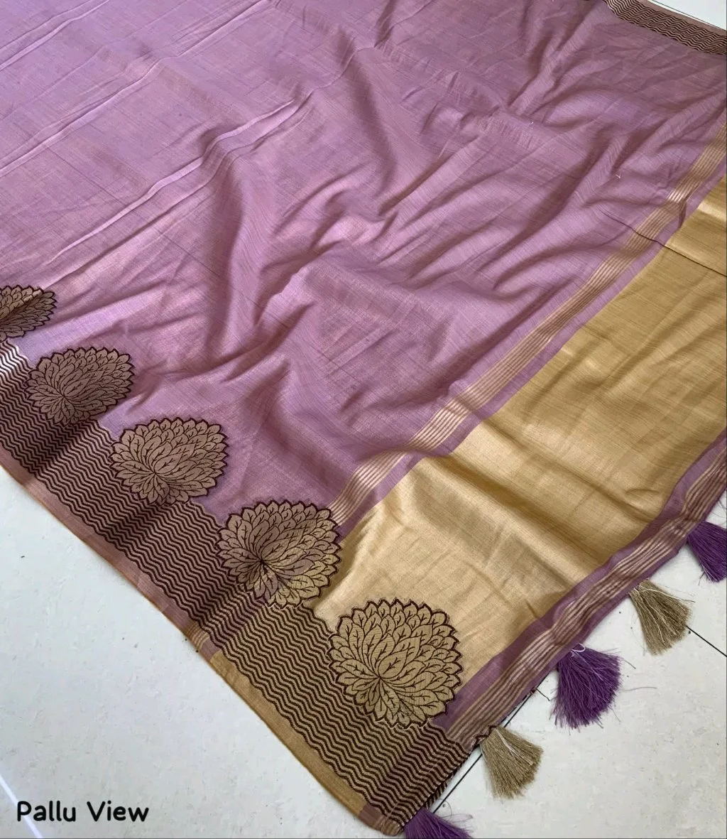 Semi Tusser Silk Sarees thumbnail 7