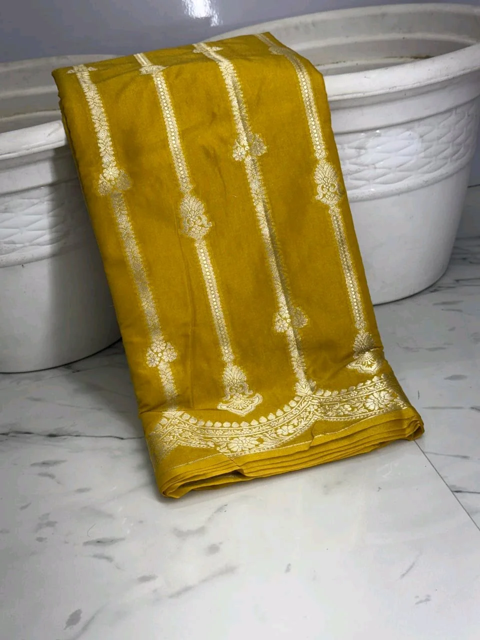 Premium Banarasi Semi Georgette Silk Saree 6