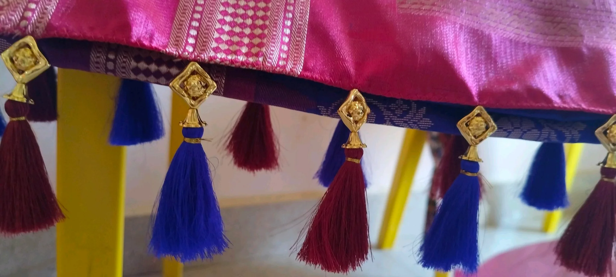 Saree Pallu Tassels with Gold Embellishments