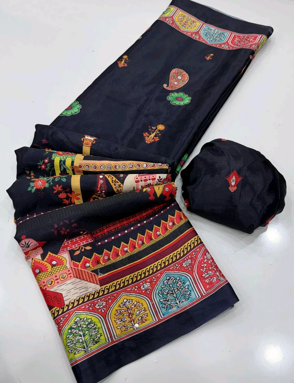 Heavy Chinon Saree 1