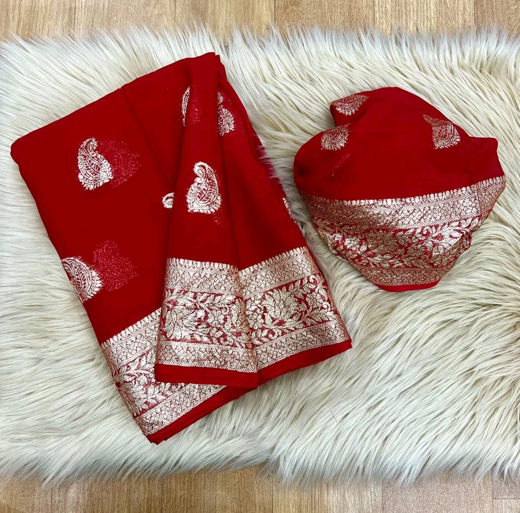 Viscose Georgette Sarees thumbnail 7