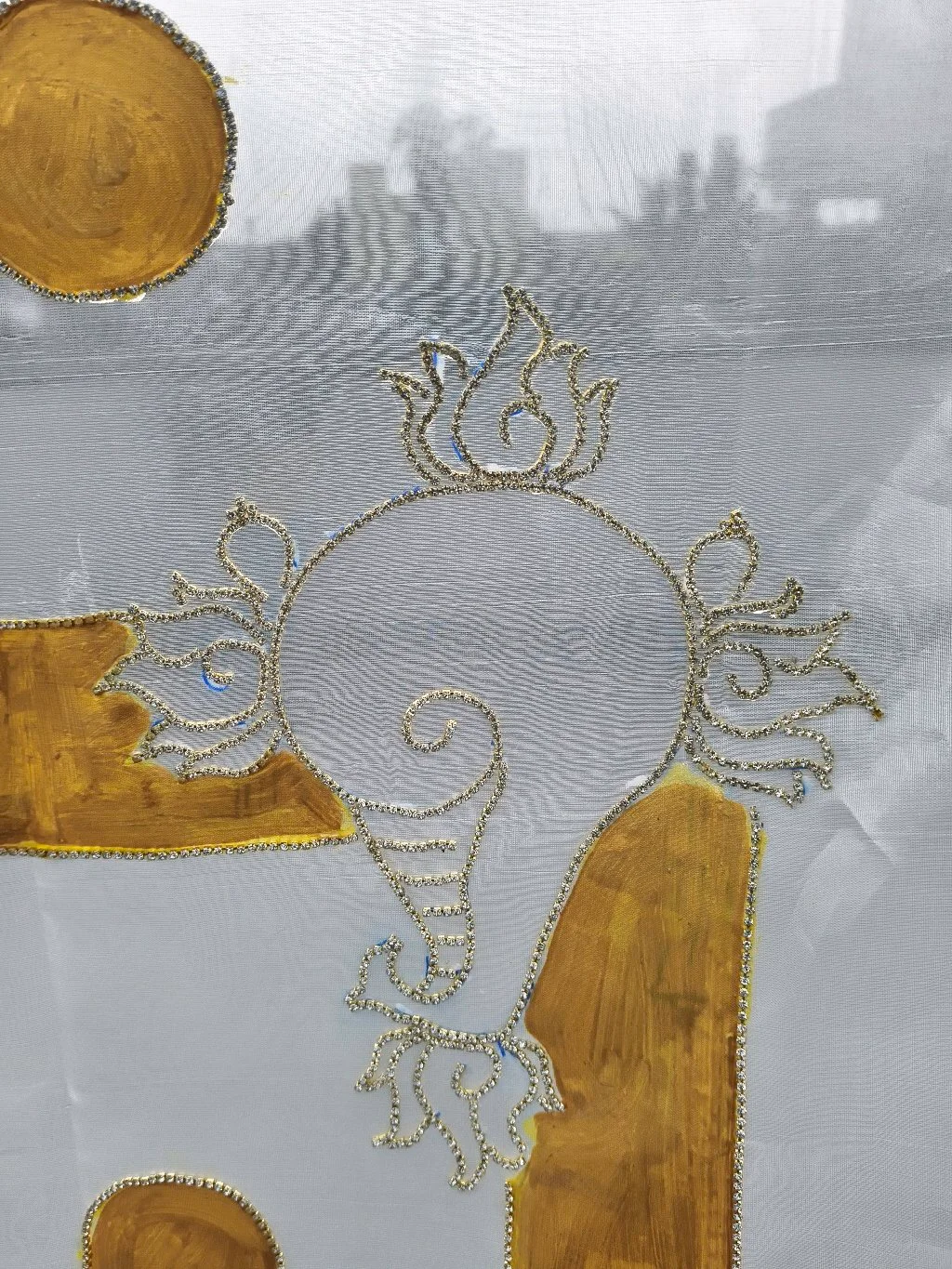 White Swastika and Vaishnava Symbols Adduthera For Indian Weading, thumbnail 5