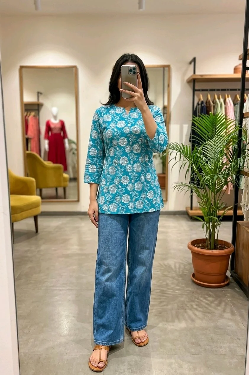 Geometric Print Tunic Top 6