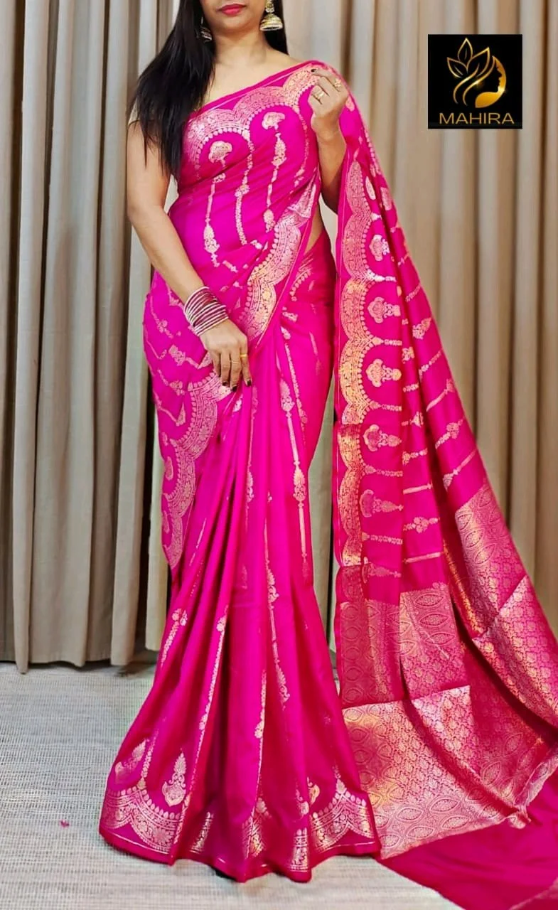 Premium Banarasi Semi Georgette Silk Saree 10