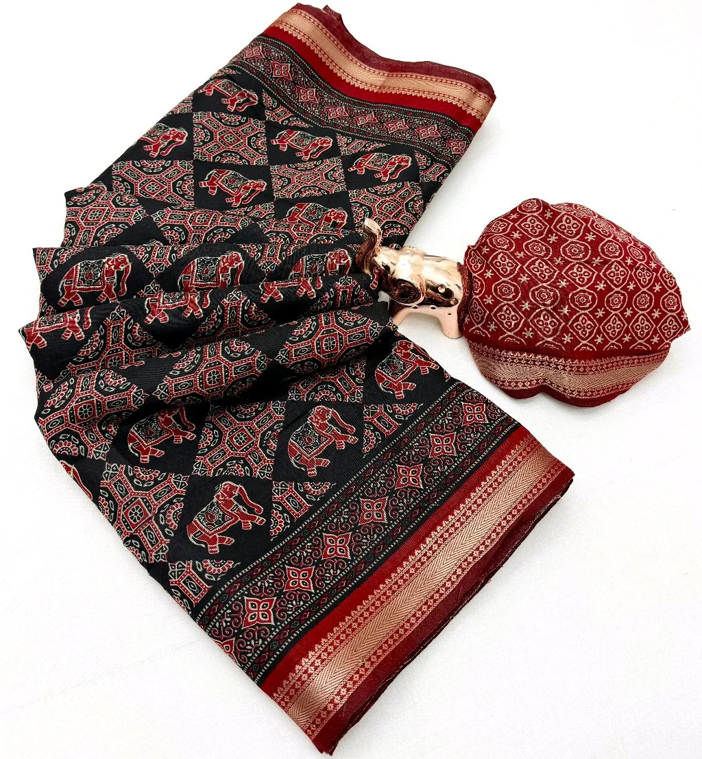 Mul Cotton  With Kalamkari Pallu Saree 4