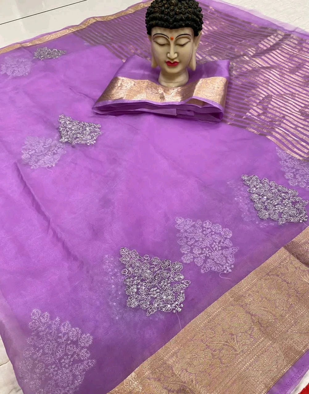 Kanchipuram Organza Jacquard Sarees thumbnail 1