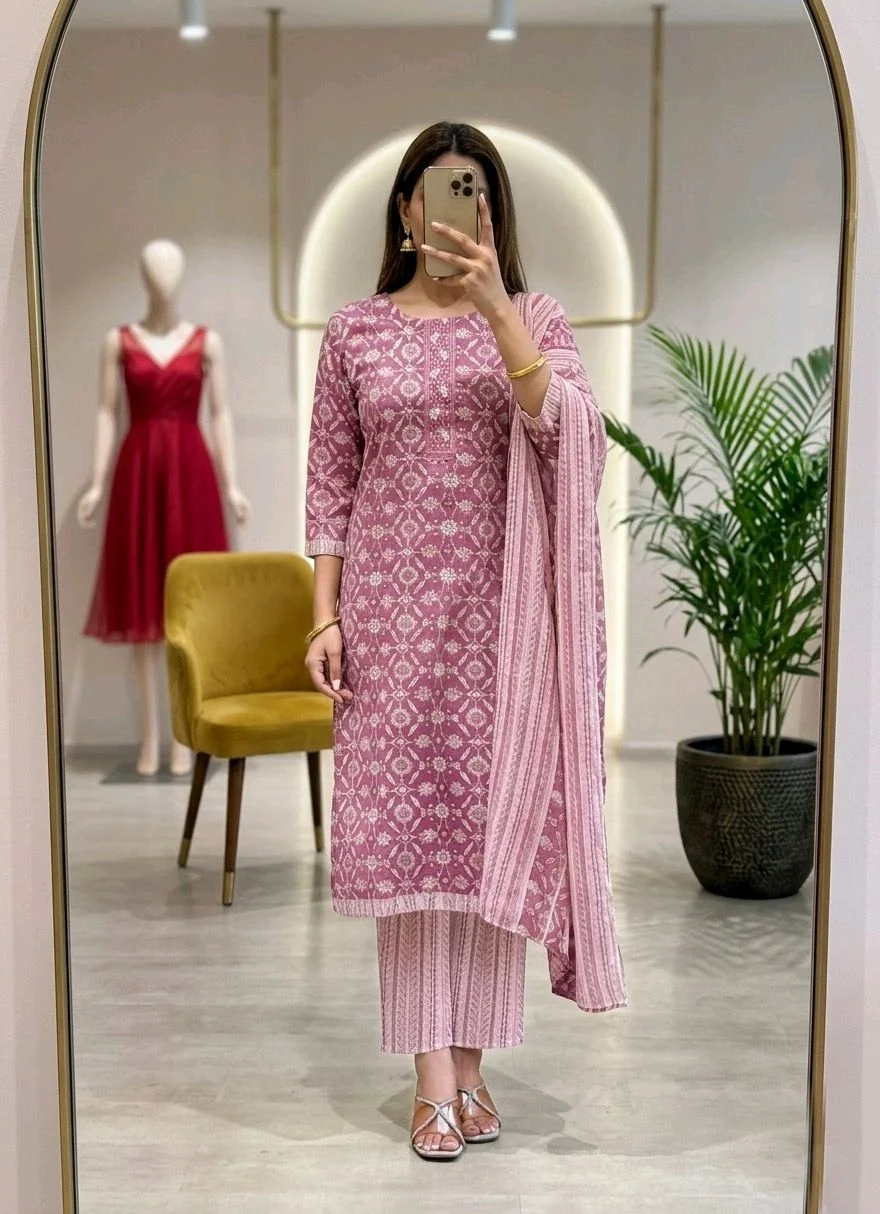 3-piece Suit Set with Dupatta thumbnail 8