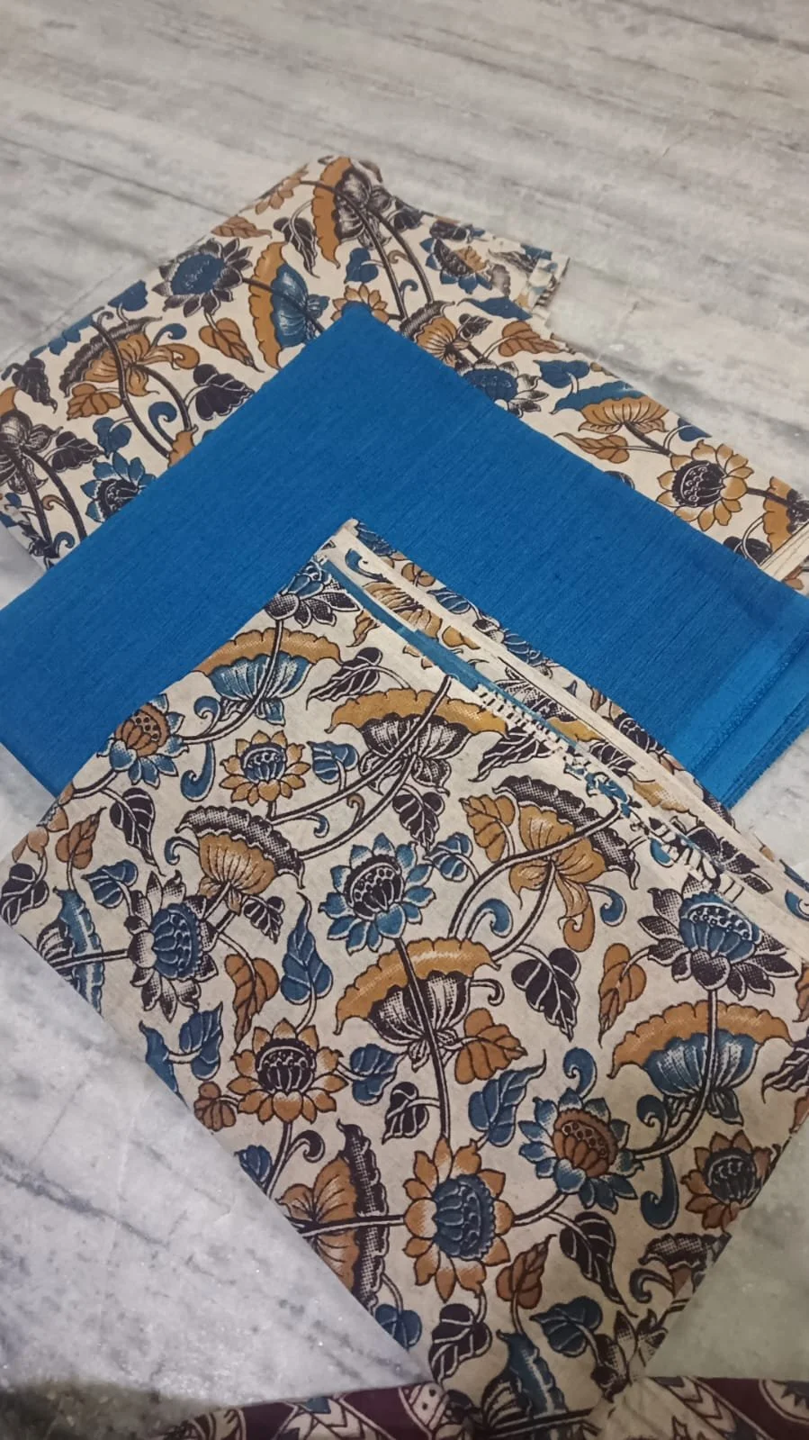 kalamkari cotton dress material thumbnail 5