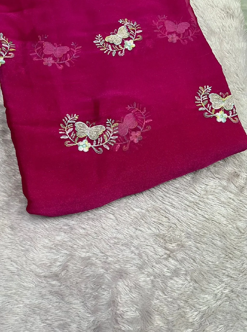 Butterfly Embroidered Fabric thumbnail 1