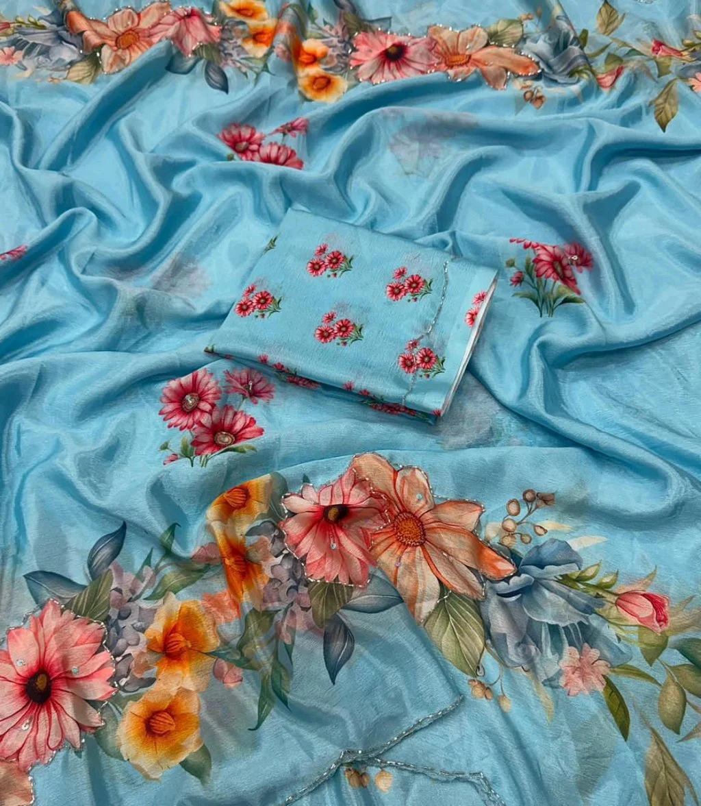 Soft Chiffon Silk Sarees thumbnail 3