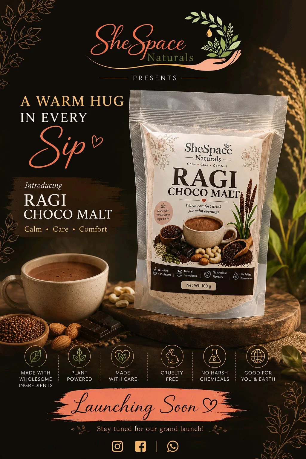 SheSpace Naturals Ragi Choco Malt thumbnail 2