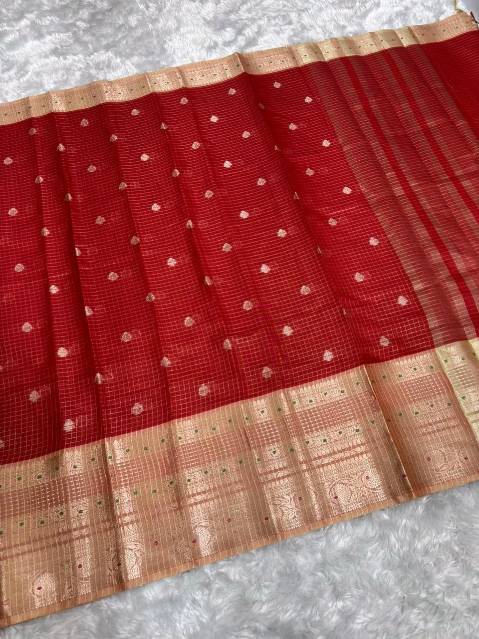 Semi Katan Sift Silk Banstadi Saree 2