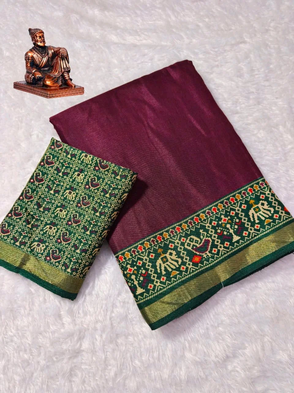 Ajrakh Patola Saree 3