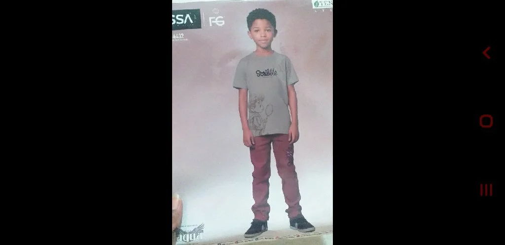 8-10 years Boys ESSA Grey Scribble Print T-shirt and Track Pant Set