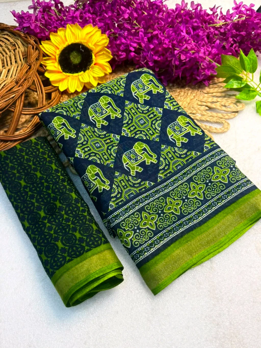 Soft Mul Mul Cotton Viscose Sarees 2