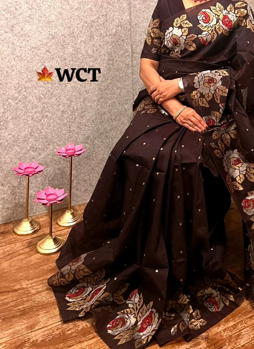 Premium kota with floral embroidery 1